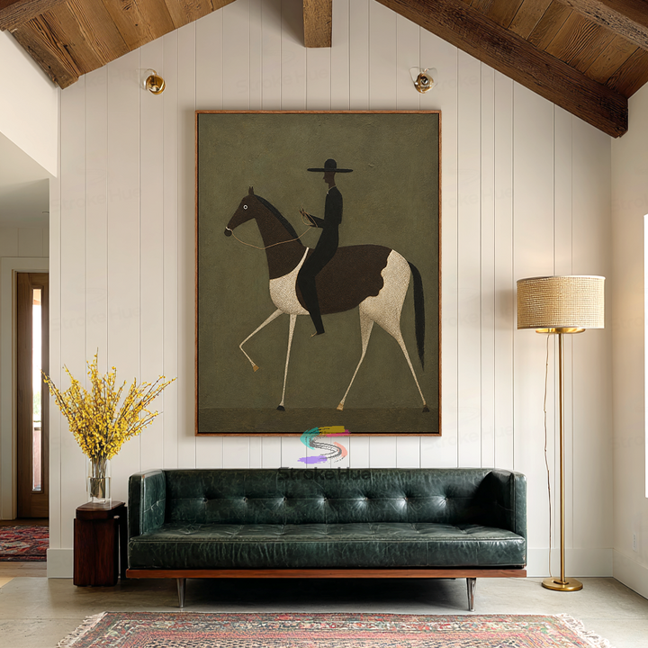 Shadow Plain Rider-Pinto Horse Painting