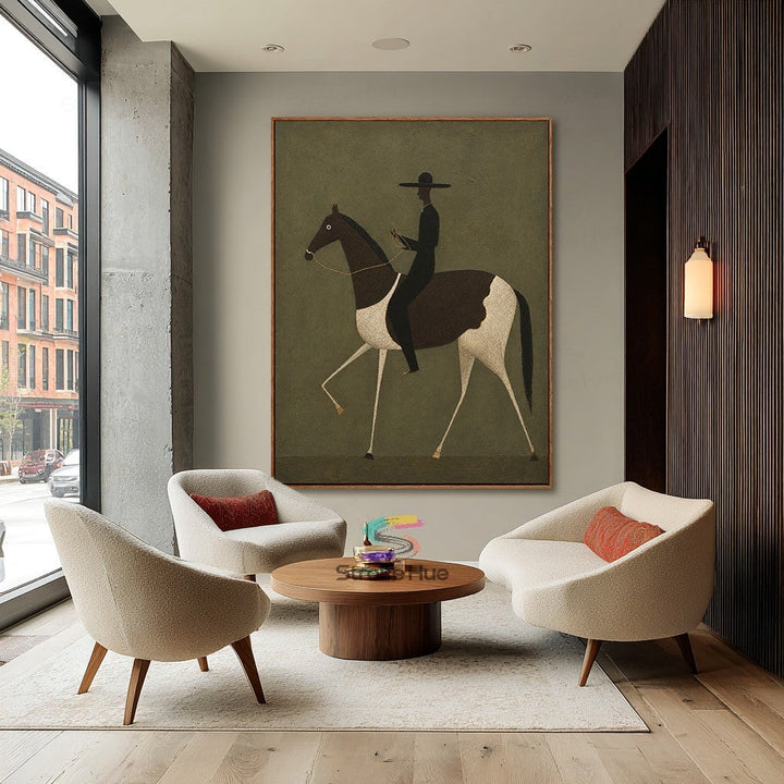 Shadow Plain Rider-Pinto Horse Painting