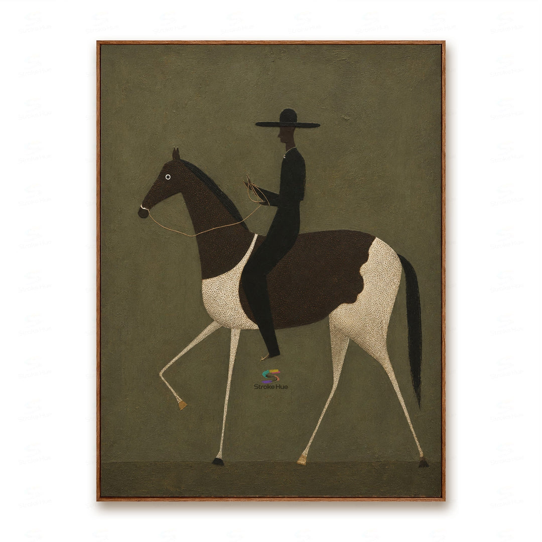 Shadow Plain Rider-Pinto Horse Painting