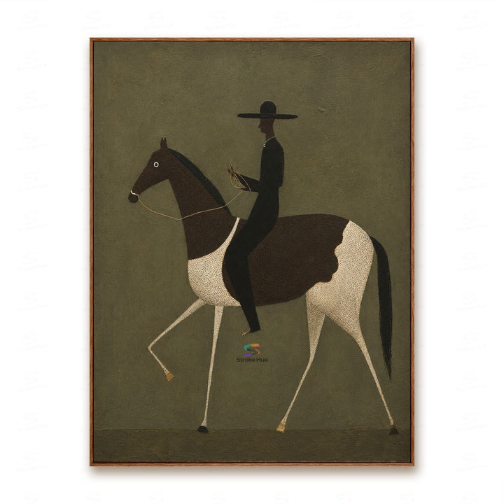 Shadow Plain Rider-Pinto Horse Painting