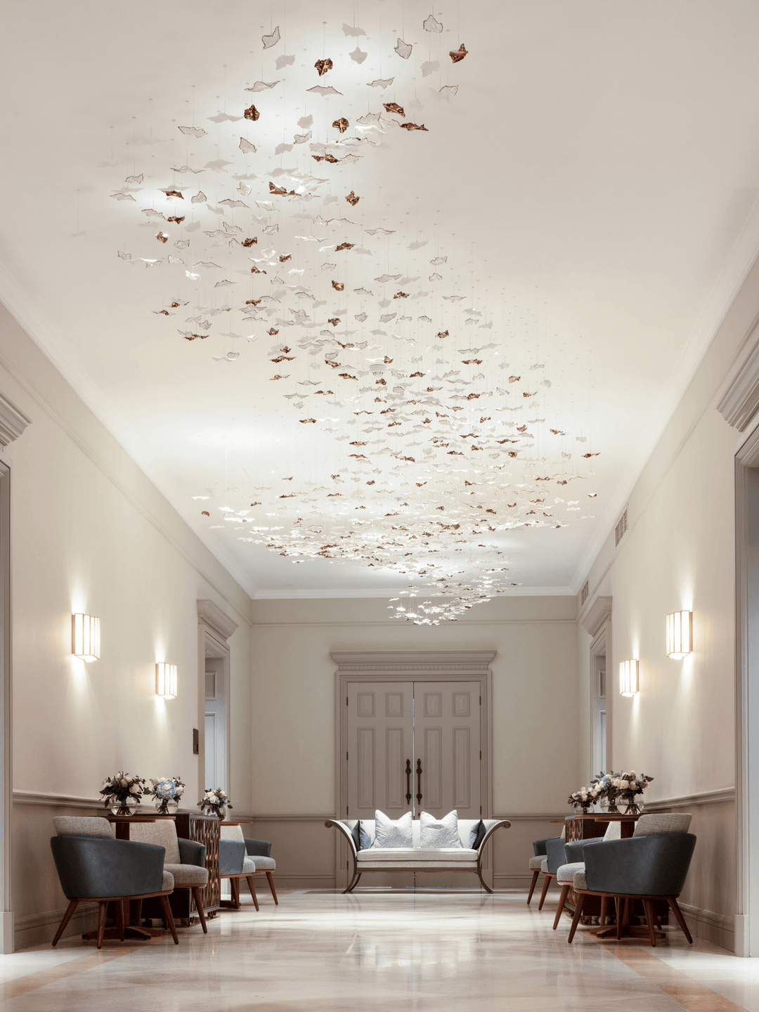 Leaf Twisted Sculptural Customize Chandelier