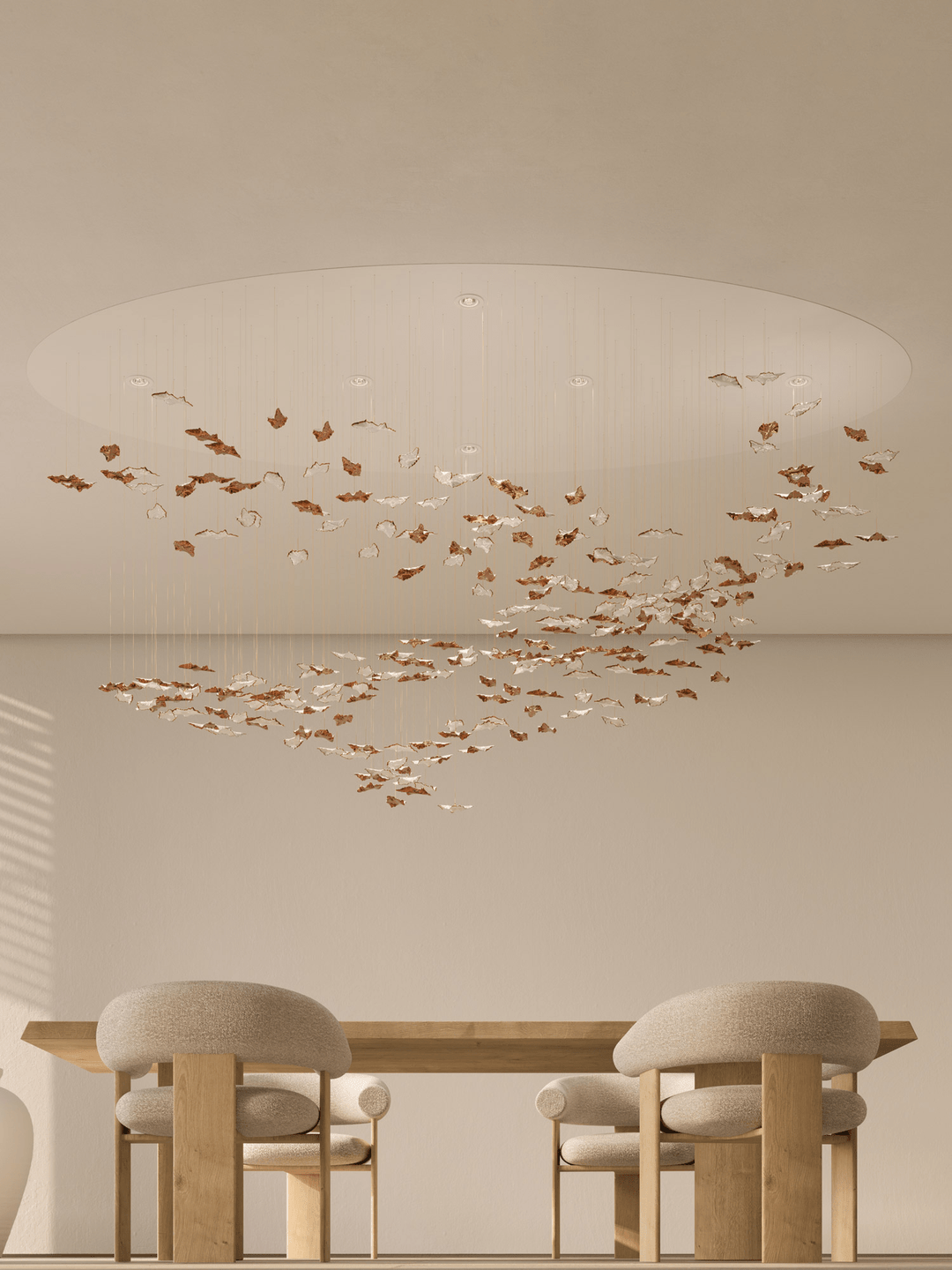 Leaf Twisted Sculptural Customize Chandelier