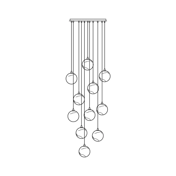Sultana Alabaster Cluster Chandelier