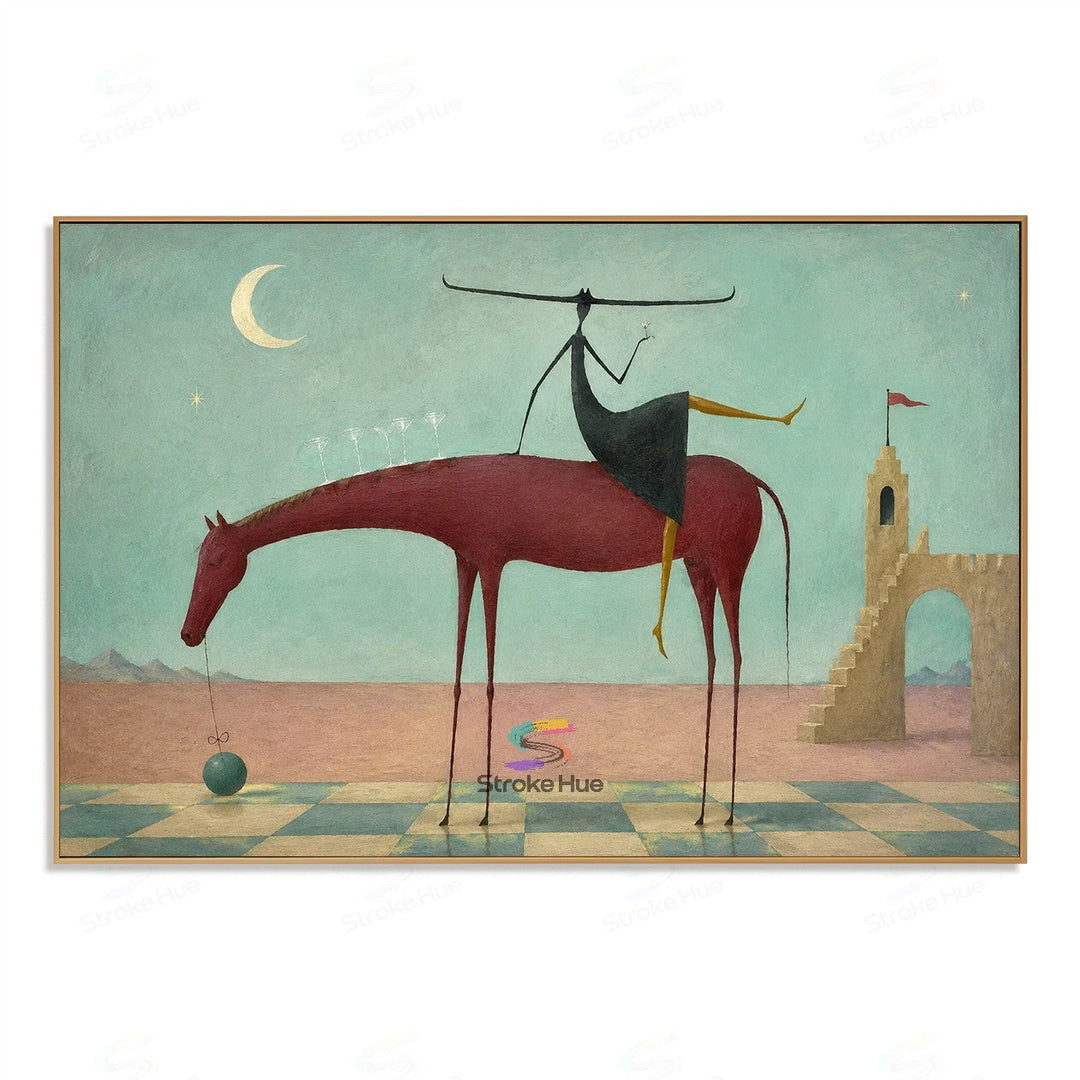 Moonlit Rider-Horse Painting