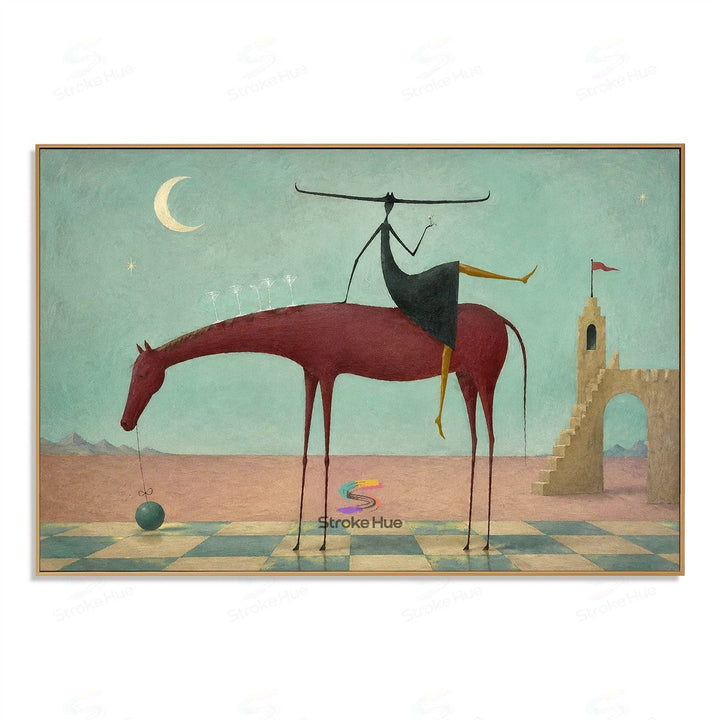Moonlit Rider-Horse Painting