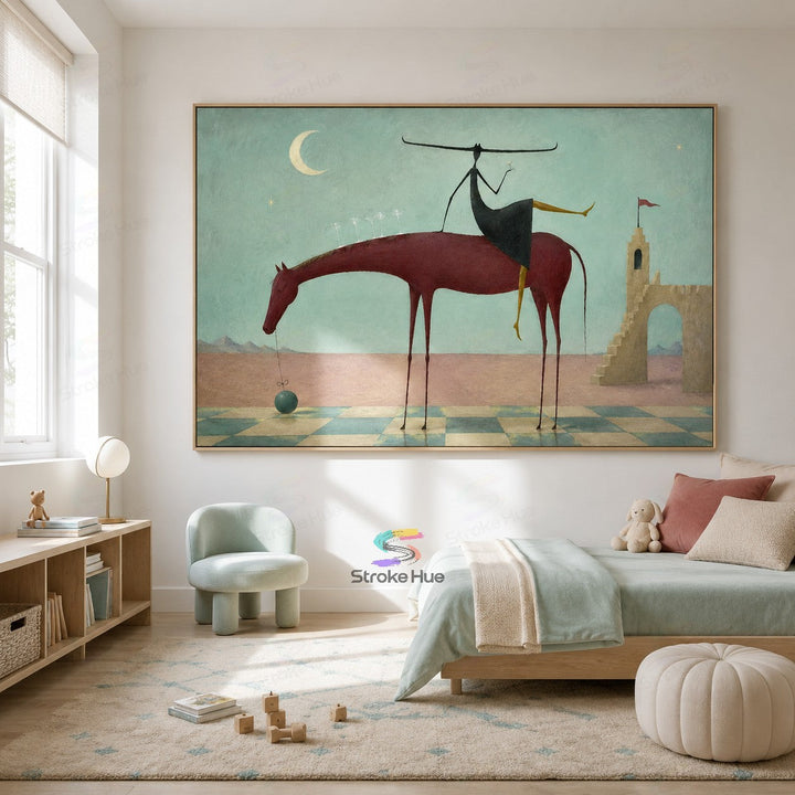 Moonlit Rider-Horse Painting