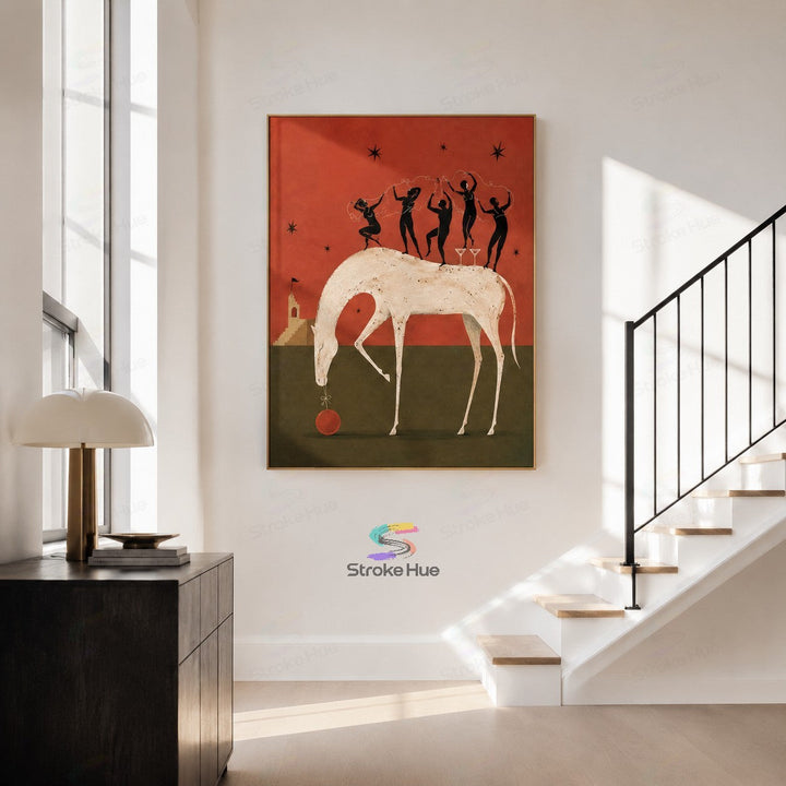 Crimson Dancers-Horse Painting