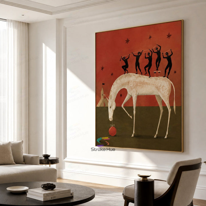 Crimson Dancers-Horse Painting