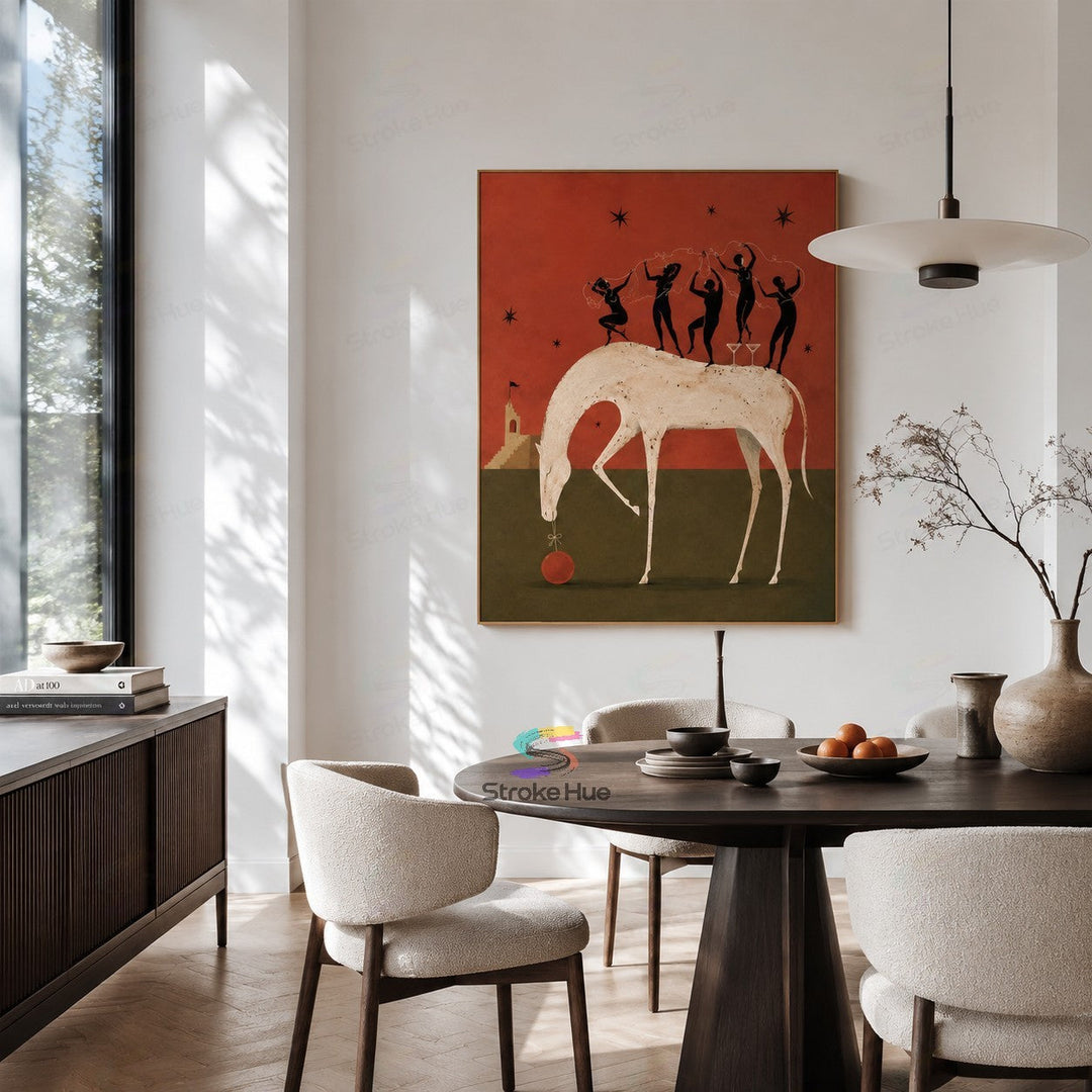 Crimson Dancers-Horse Painting