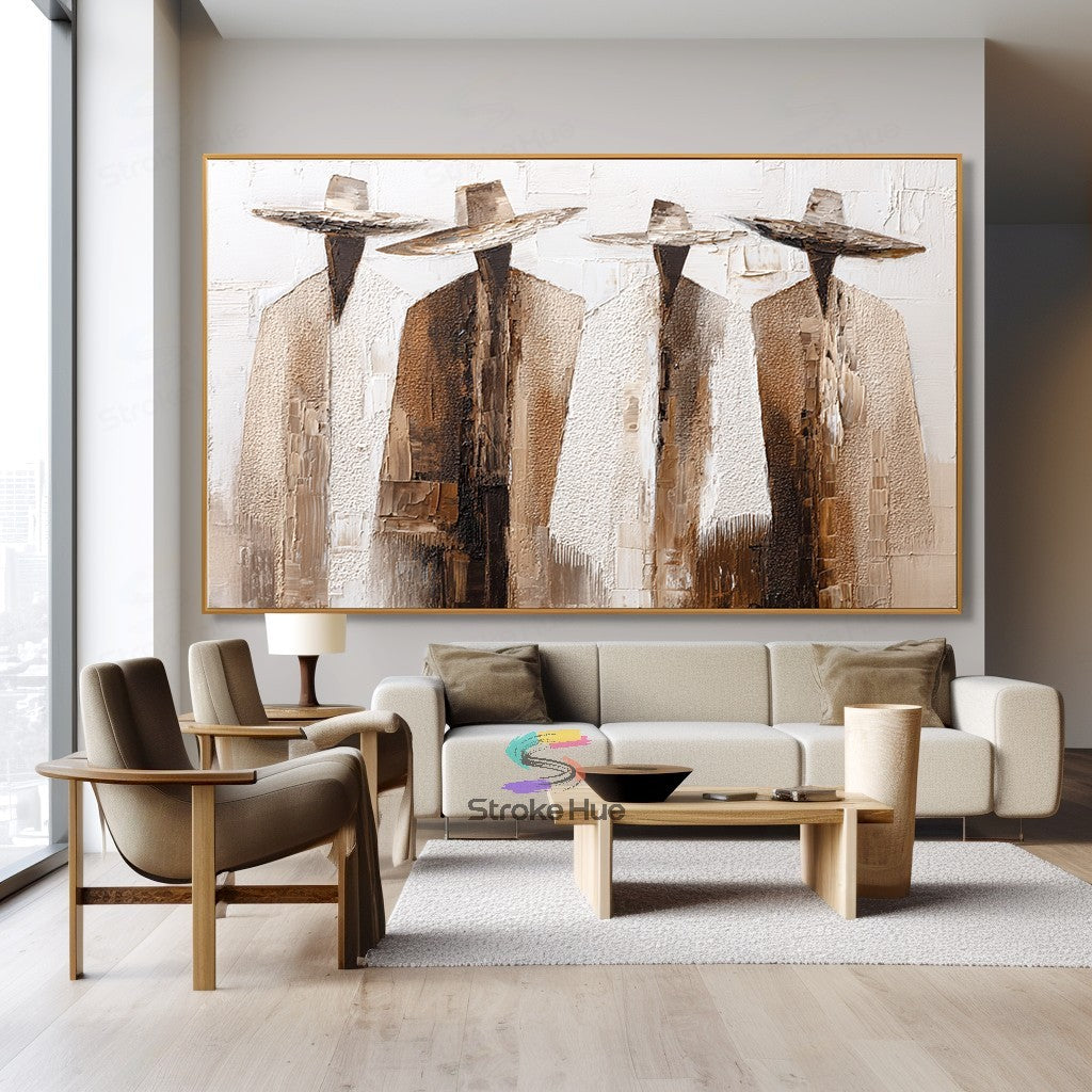Mesa Quartet-Hat Figure Painting