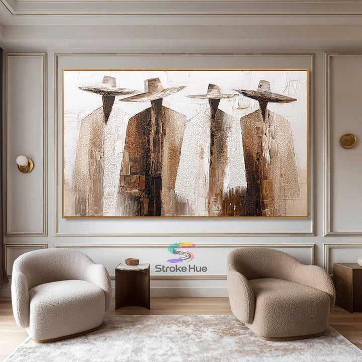 Mesa Quartet-Hat Figure Painting