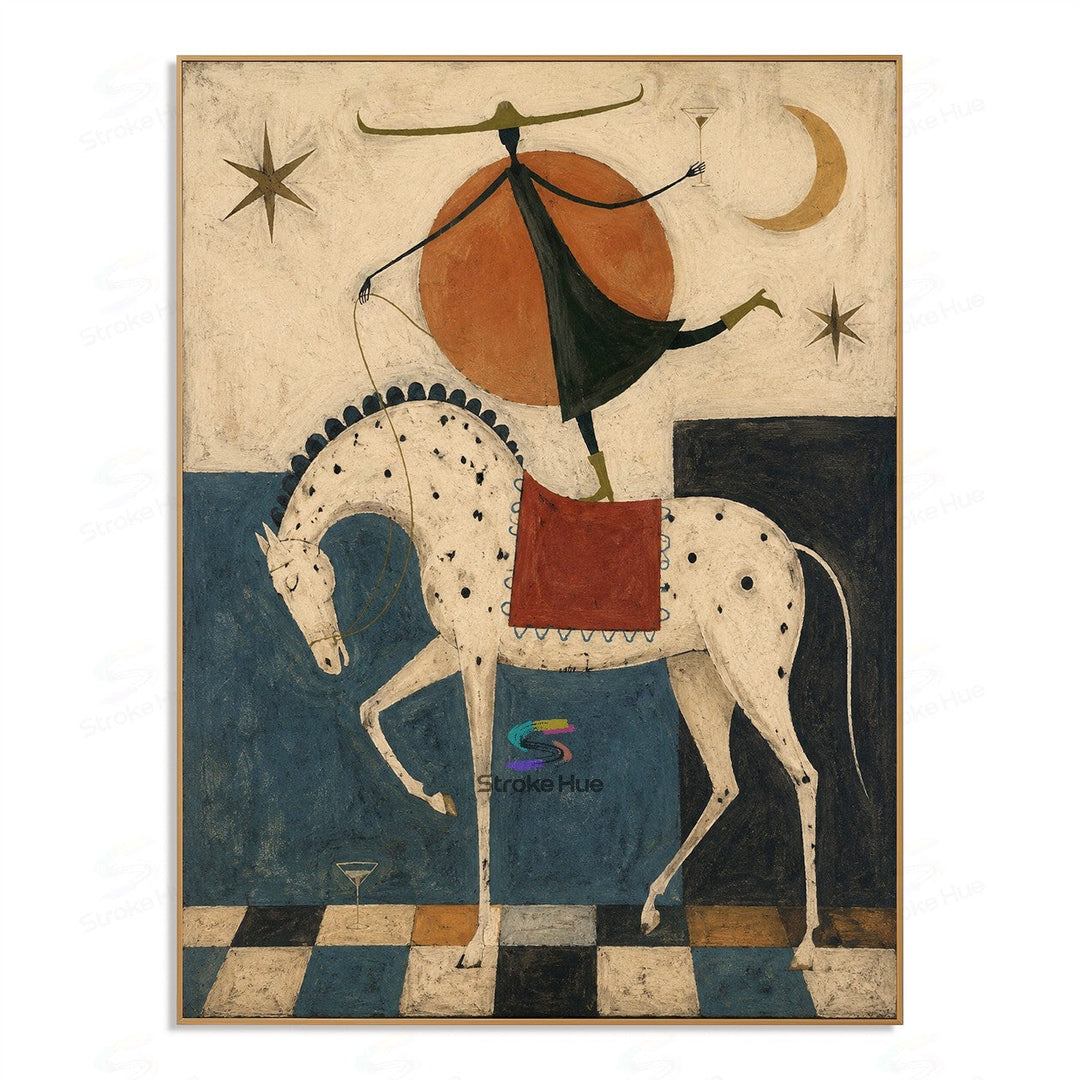 Sunlit Rider-Horse Painting