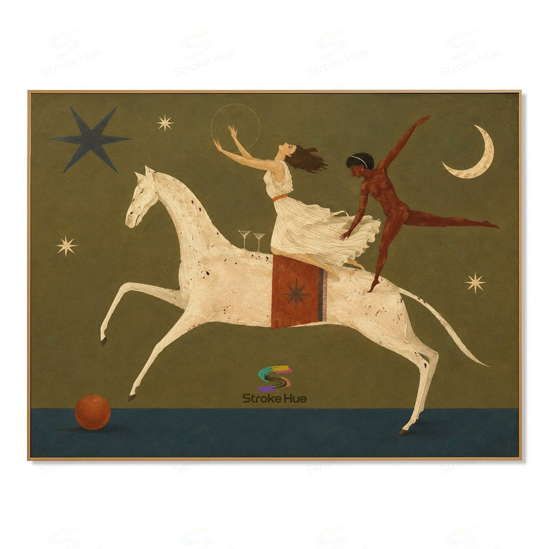Moonbound Twin Riders-Horse Painting