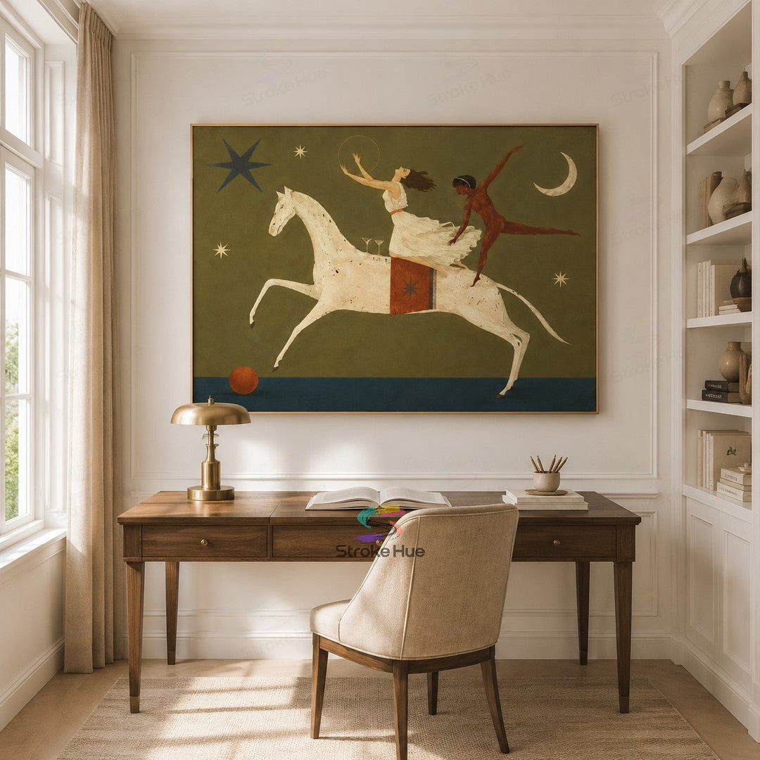 Moonbound Twin Riders-Horse Painting