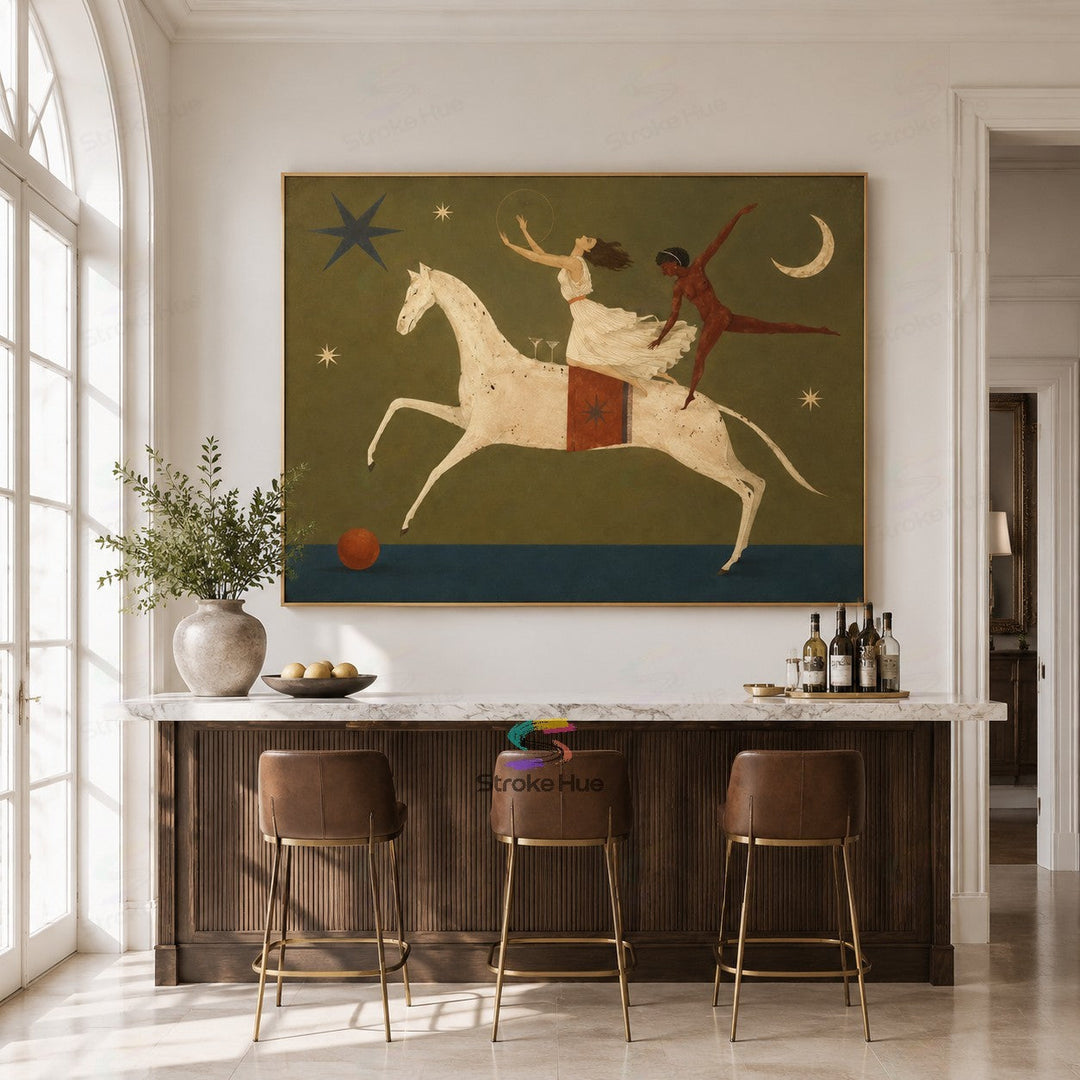 Moonbound Twin Riders-Horse Painting