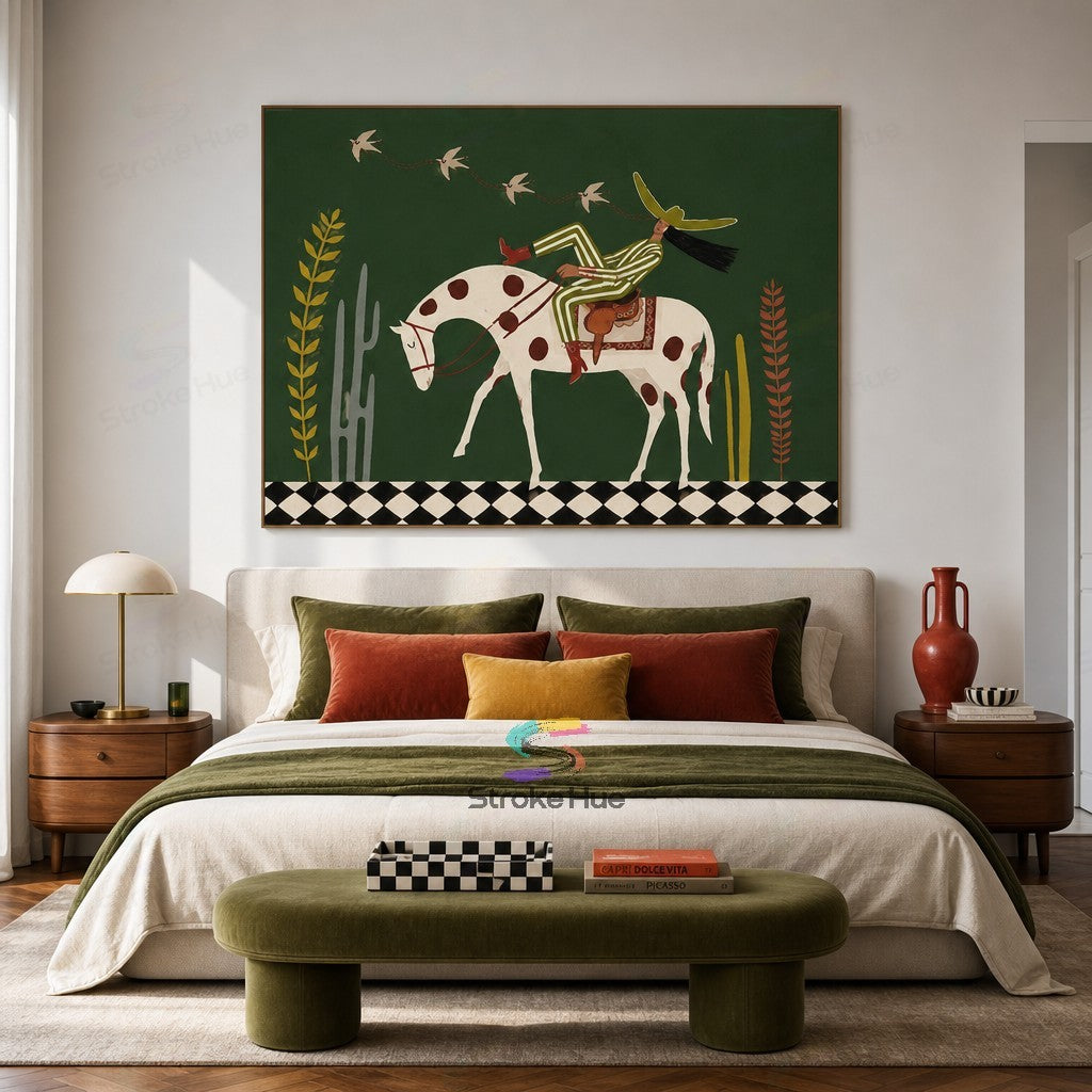 Fern Rider-Spotted Horse Painting