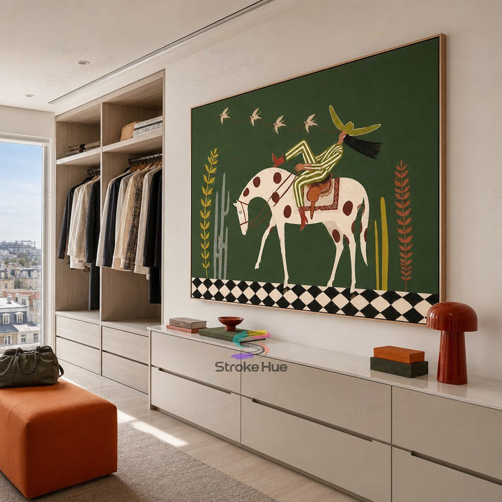 Fern Rider-Spotted Horse Painting