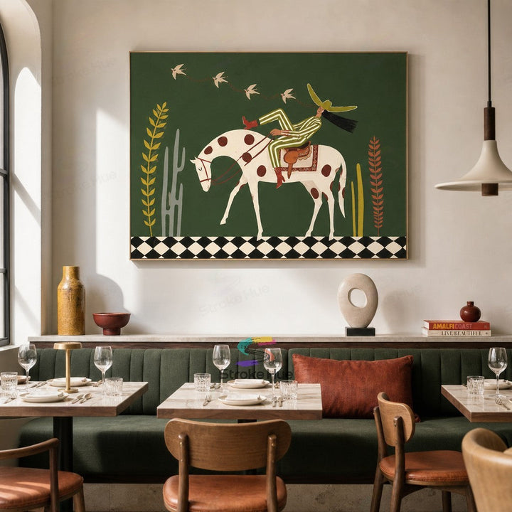 Fern Rider-Spotted Horse Painting