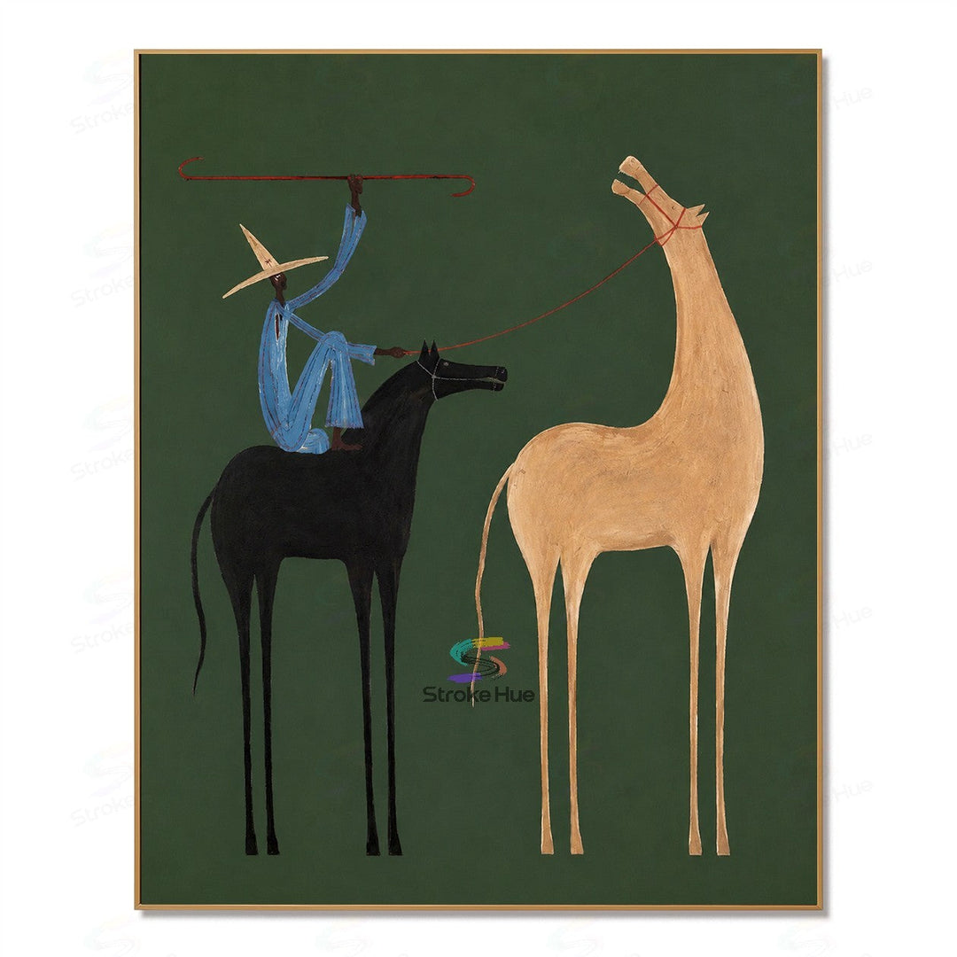 Emerald Reins-Two Horse Painting