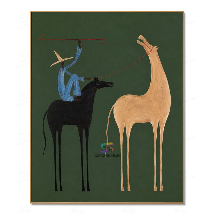 Emerald Reins-Two Horse Painting