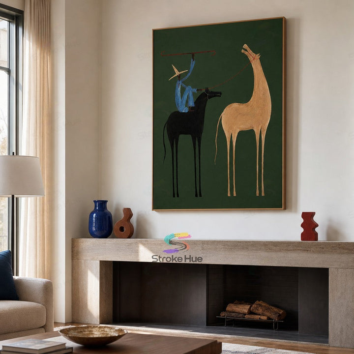 Emerald Reins-Two Horse Painting