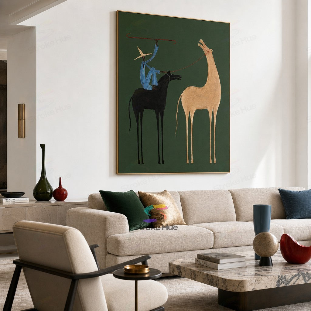 Emerald Reins-Two Horse Painting