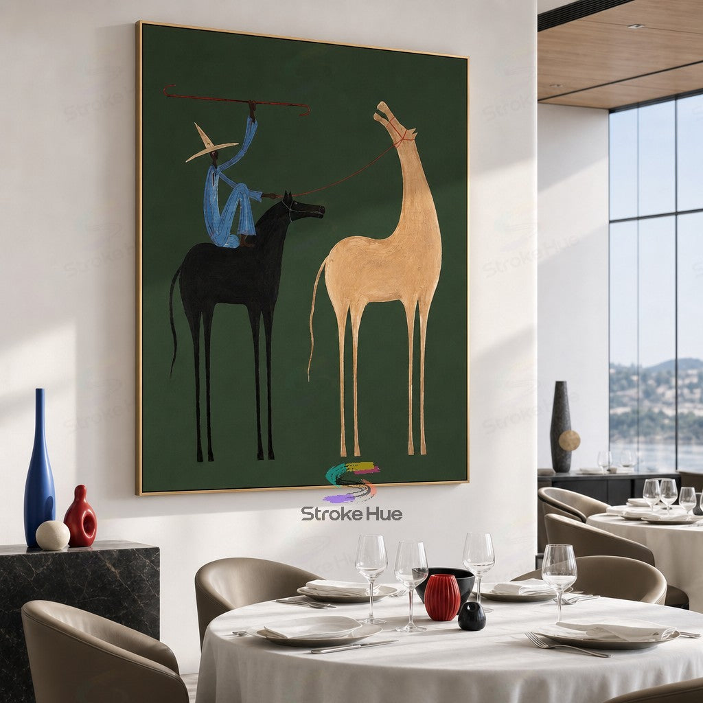 Emerald Reins-Two Horse Painting