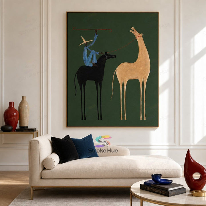 Emerald Reins-Two Horse Painting