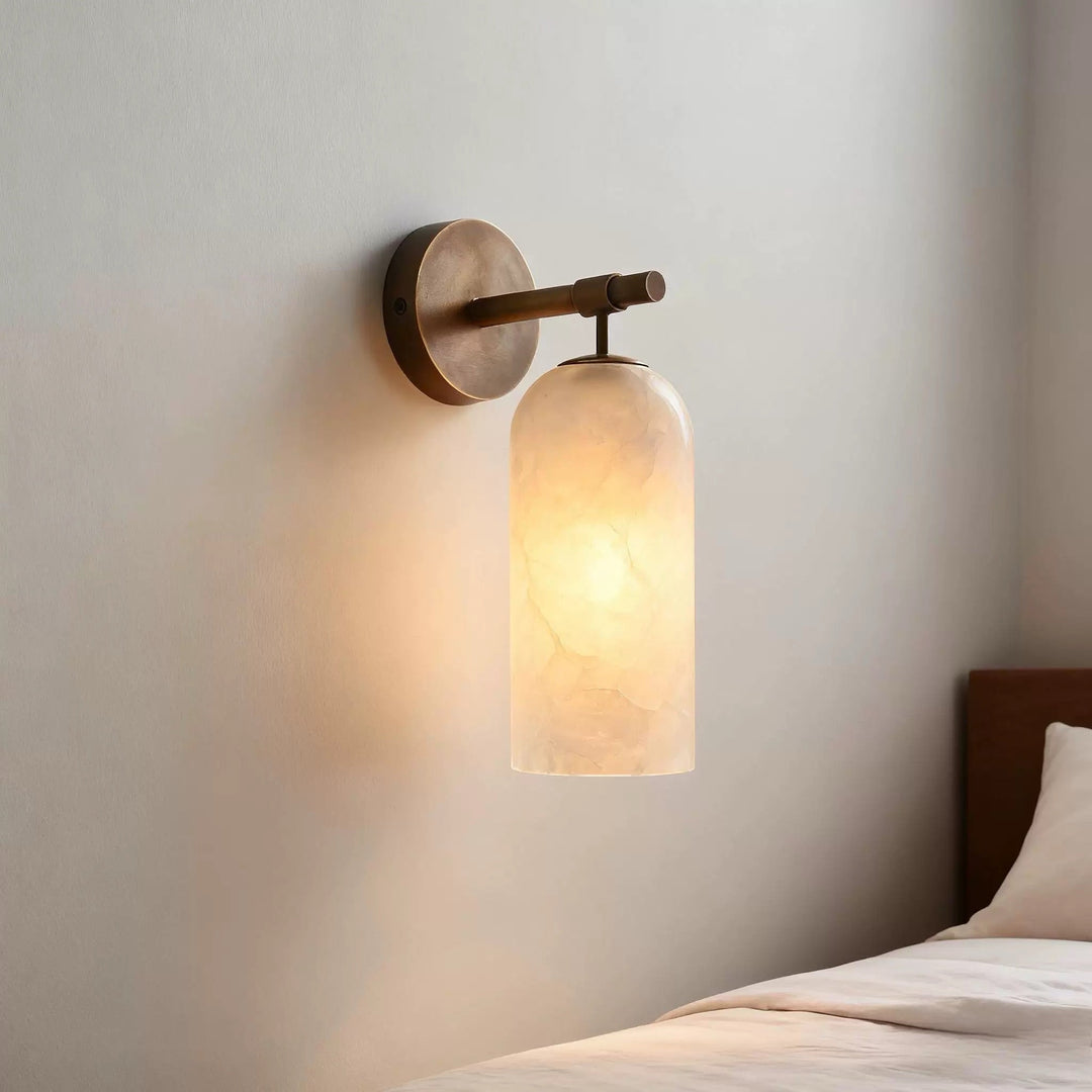Alabaster Pillar Alabaster Wall Sconce