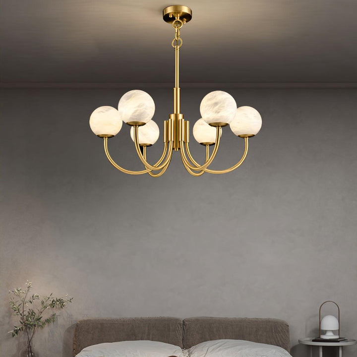 Aurelian Alabaster Globe Chandelier
