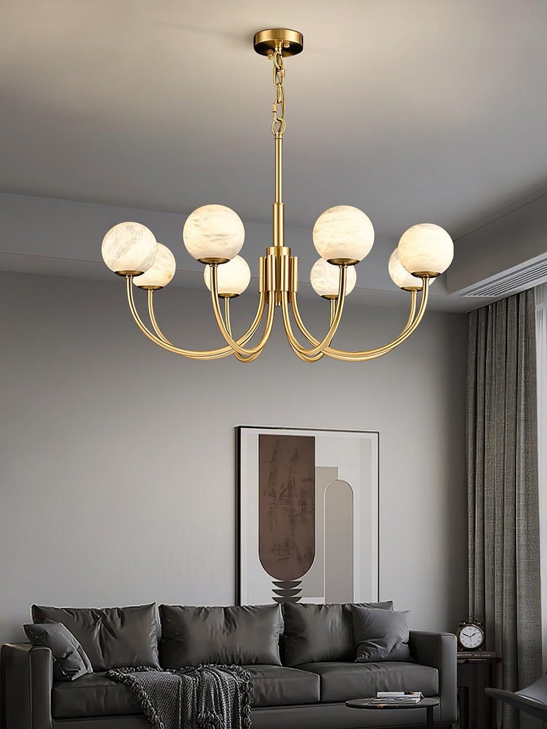 Aurelian Alabaster Globe Chandelier