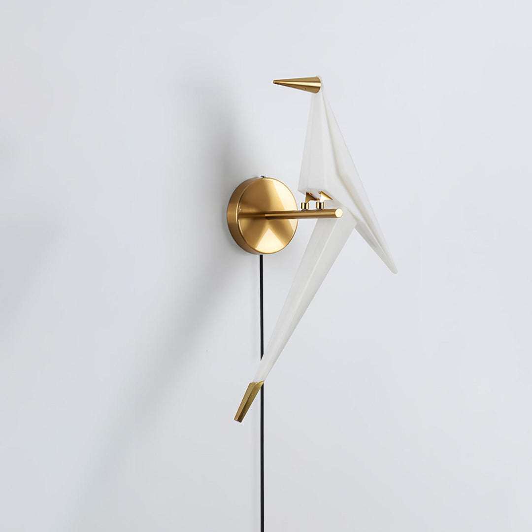 Paper Crane Plug-In Wall Lamp