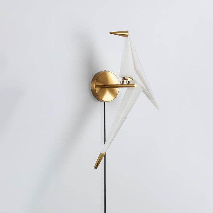 Paper Crane Plug-In Wall Lamp