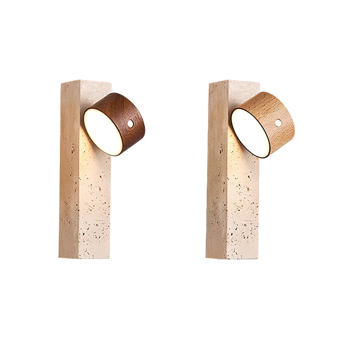 Axis Wood Rechargeable Wall Light