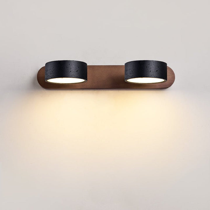 Black Travertine Duo Wall Light