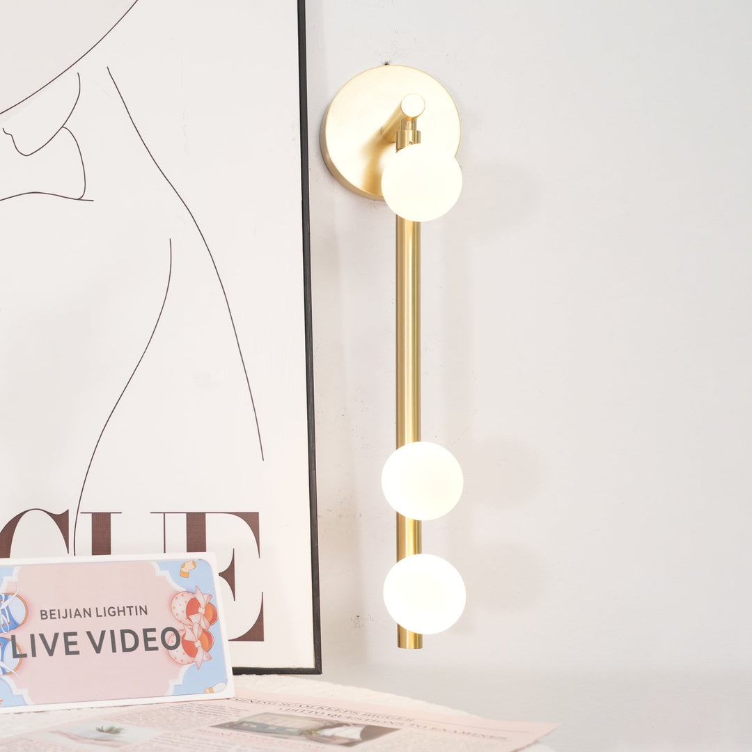 Brass Glass Tube Wall Lamp