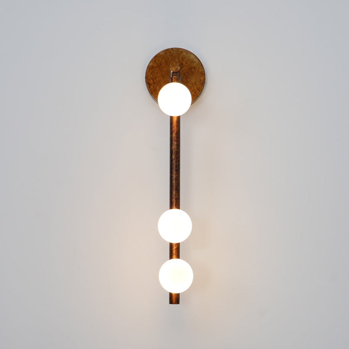 Brass Glass Tube Wall Lamp