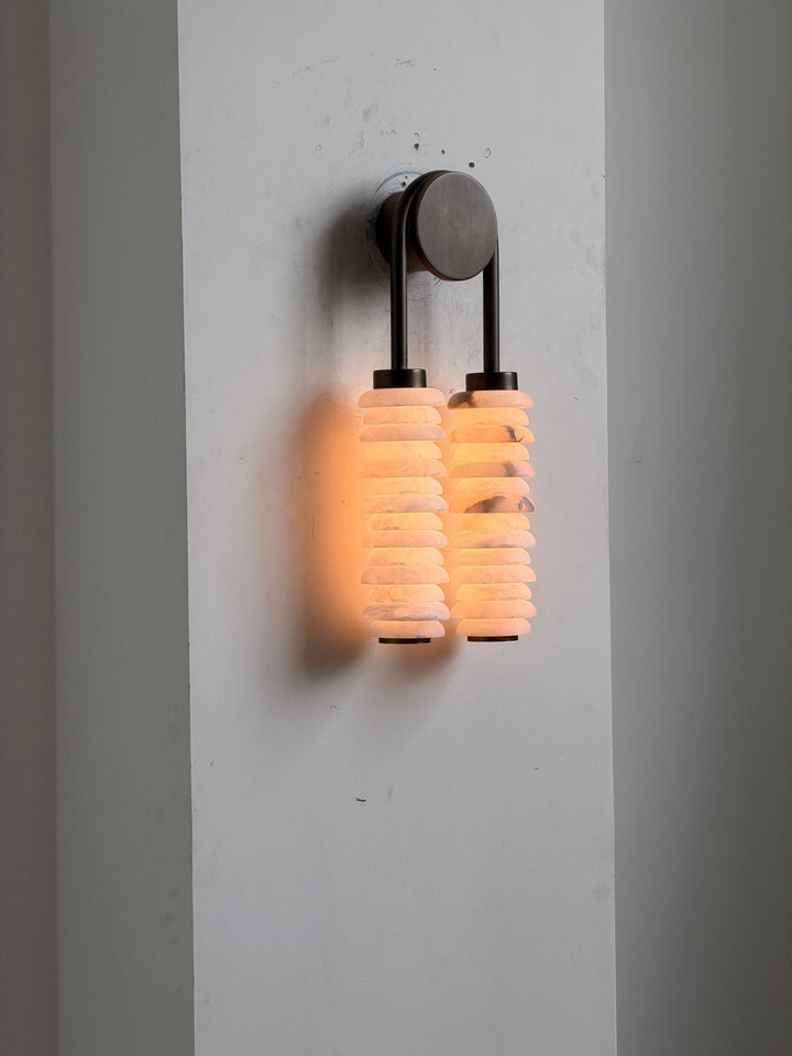 Calla Ribbed Alabaster Sconce