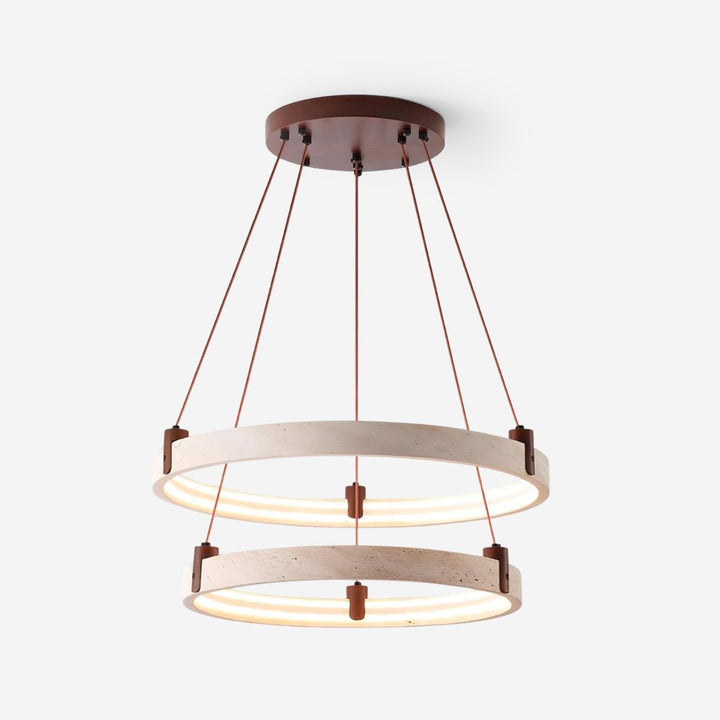 Celestial Orbit Travertine Chandelier