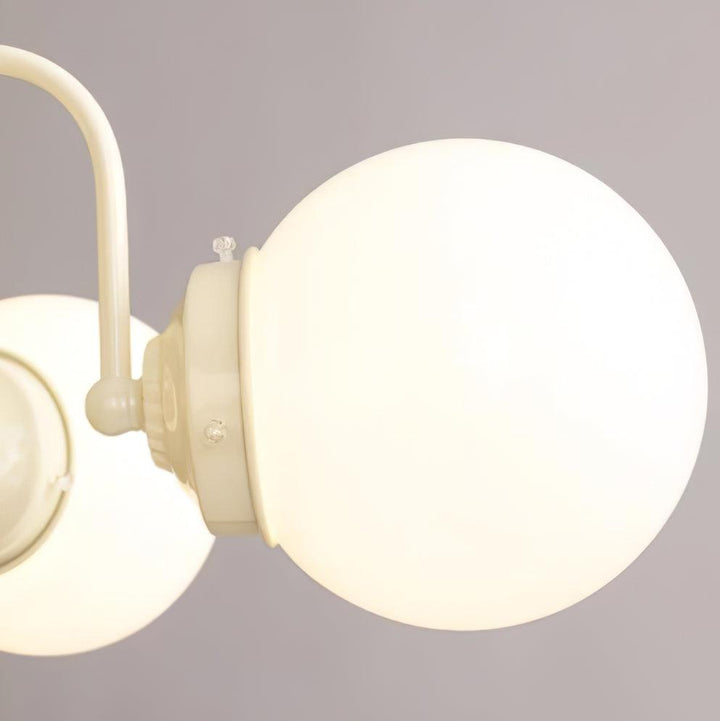 Cream Glass Ball Chandelier