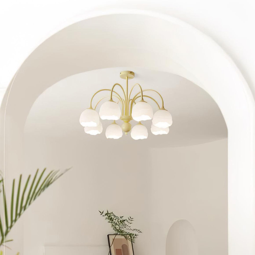 Creamy Glass Chandelier