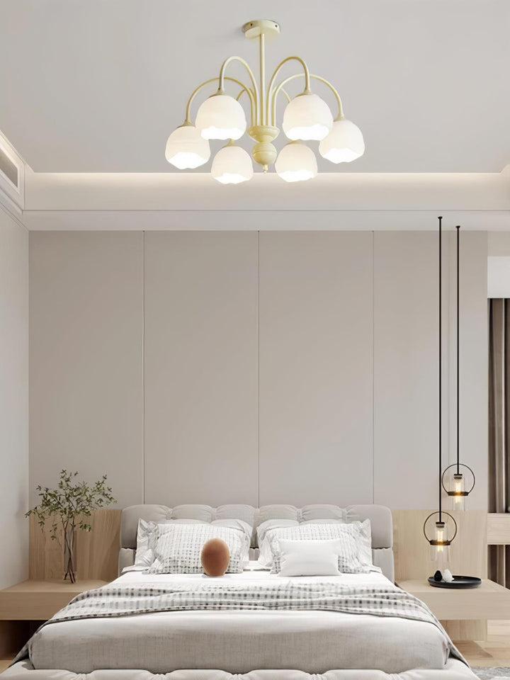 Creamy Glass Chandelier