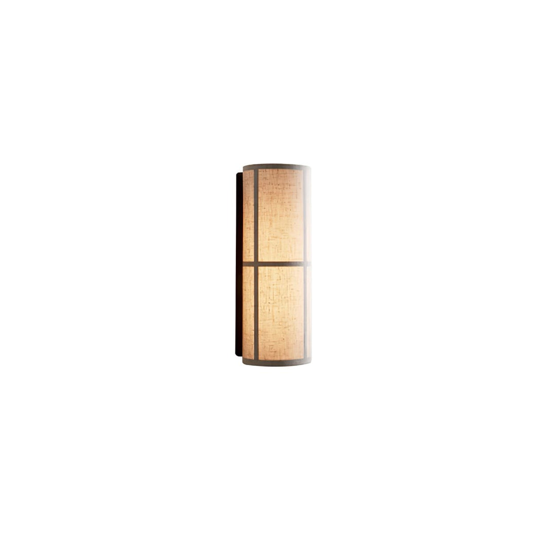 Cylinder Fabric Plug-in Wall Lamp