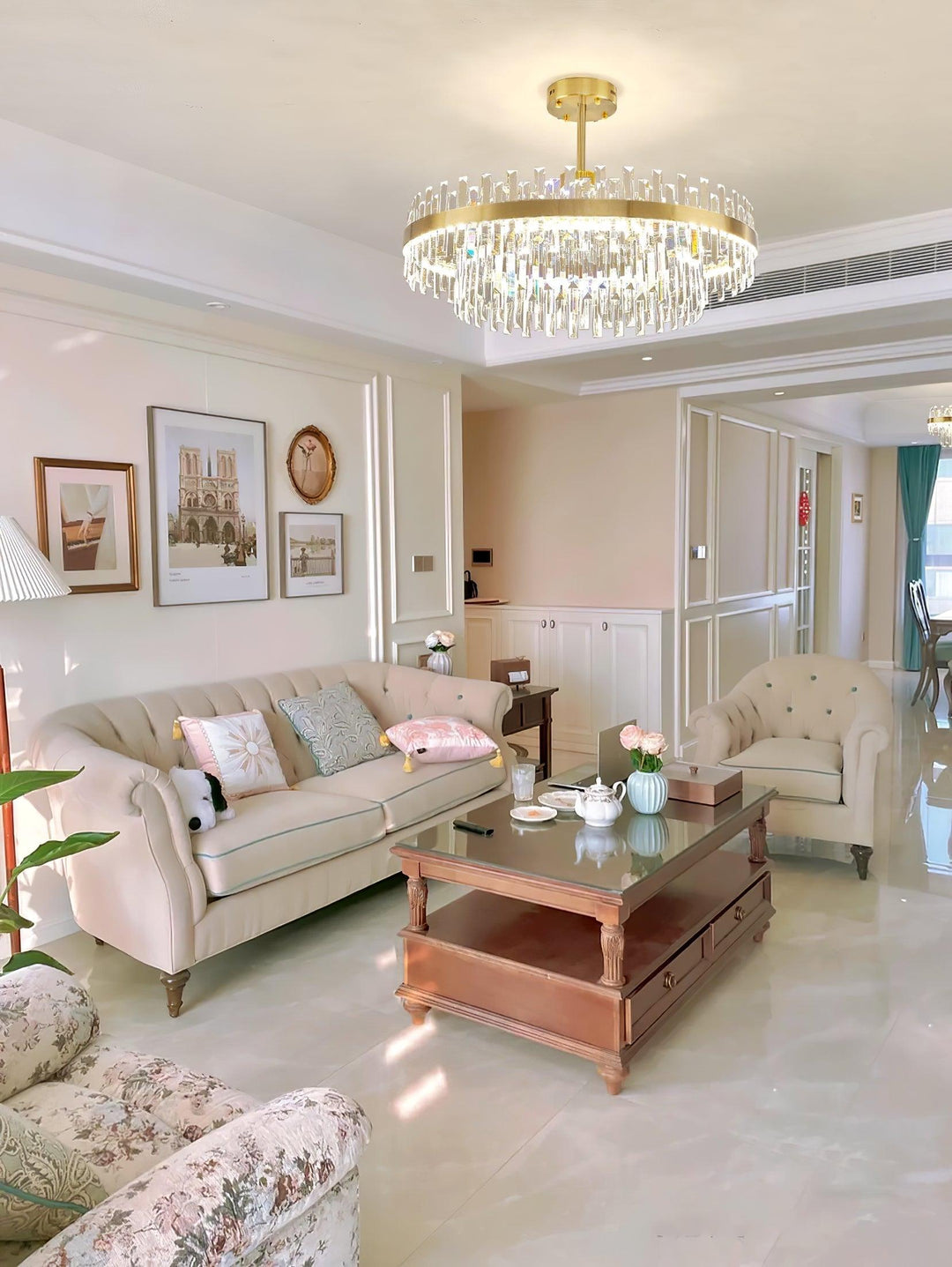 Drum Glass Candelabrum Chandelier
