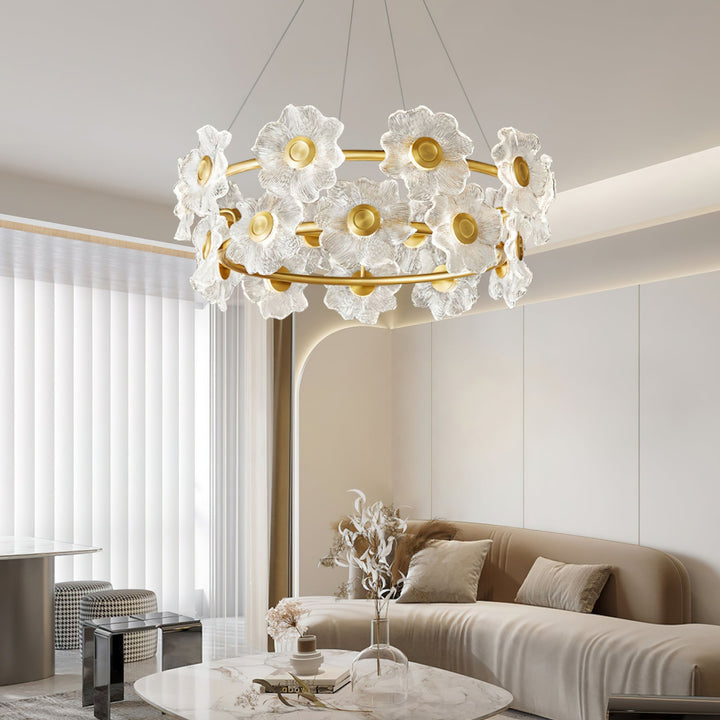 Flora Glass Candelabrum Chandelier