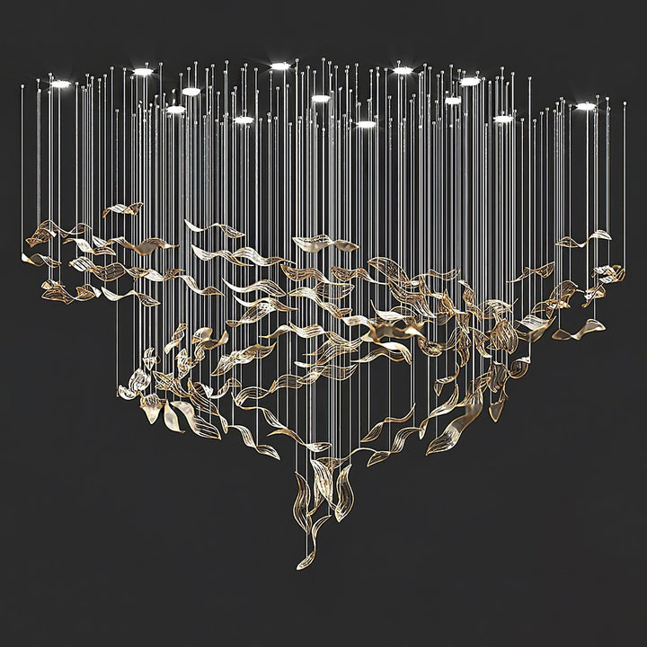 Fluttering Leaves Candelabrum Chandelier