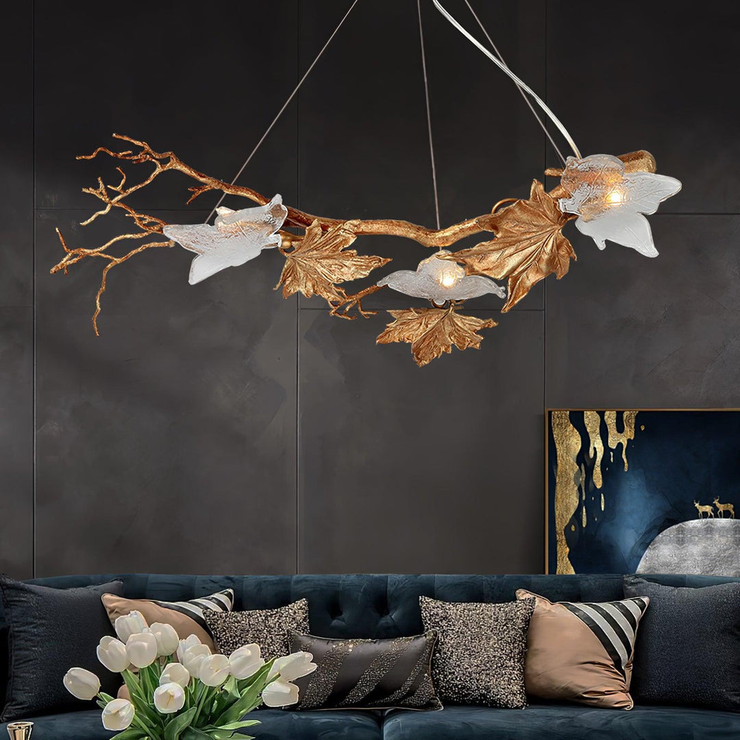 Folio Branch Brass Pendant light Chandelier