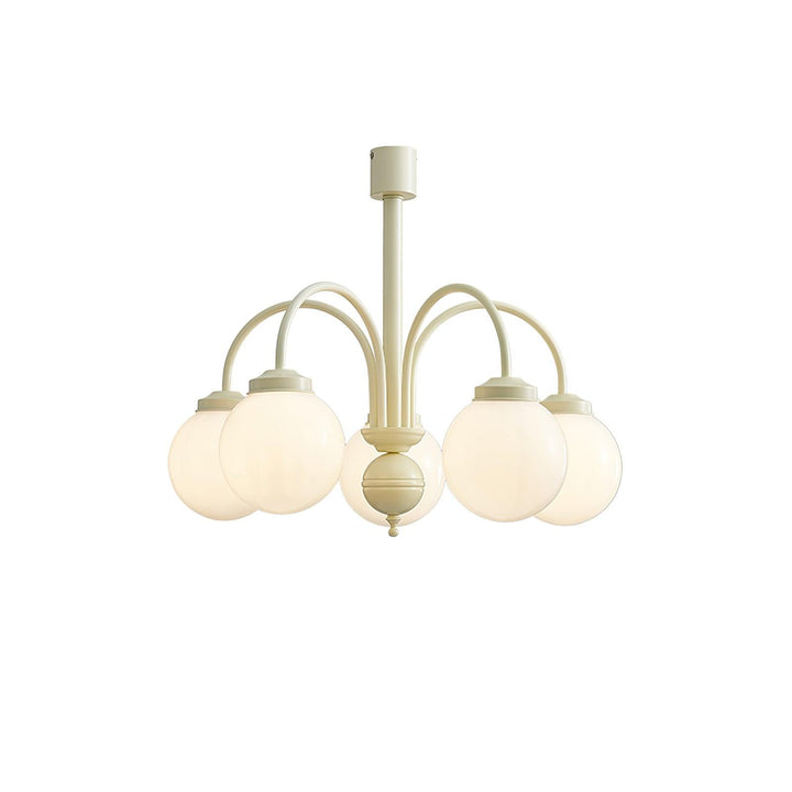 Cream Glass Sphere Chandelier