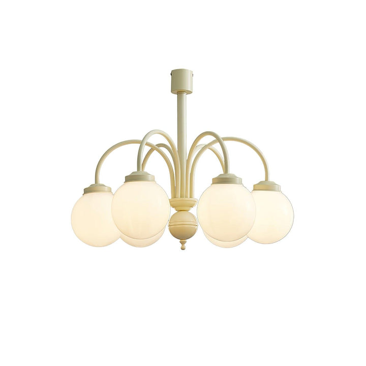 Cream Glass Sphere Chandelier