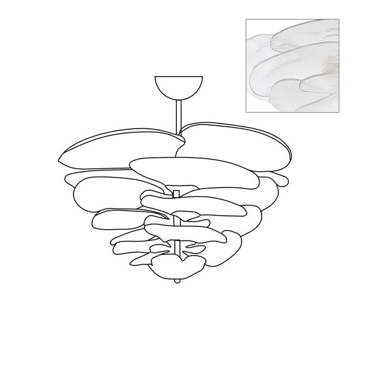 Petals Gold Murano Ceiling fixture Chandelier